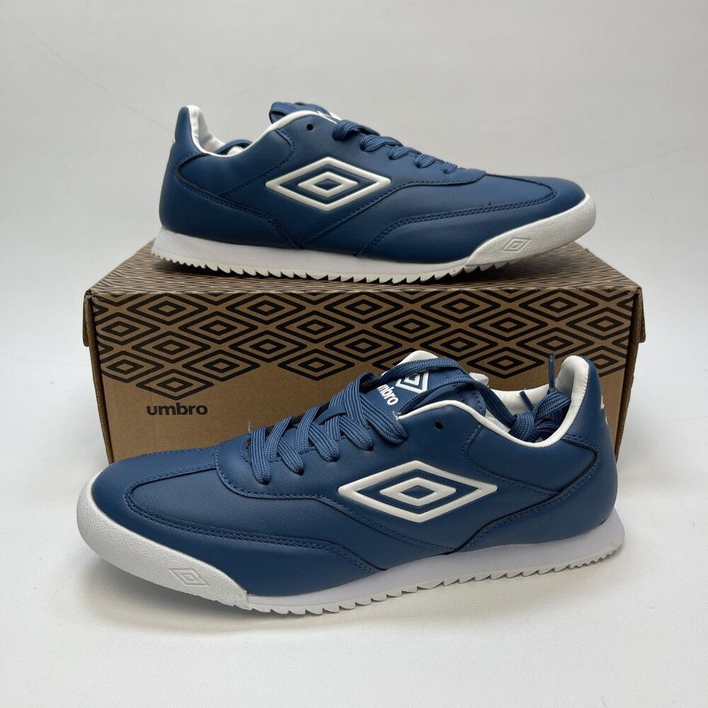 Retro Umbro 5v5 Sneakers Men Sz 8 US Blue White Soccer Classic Casual Shoes NEW
